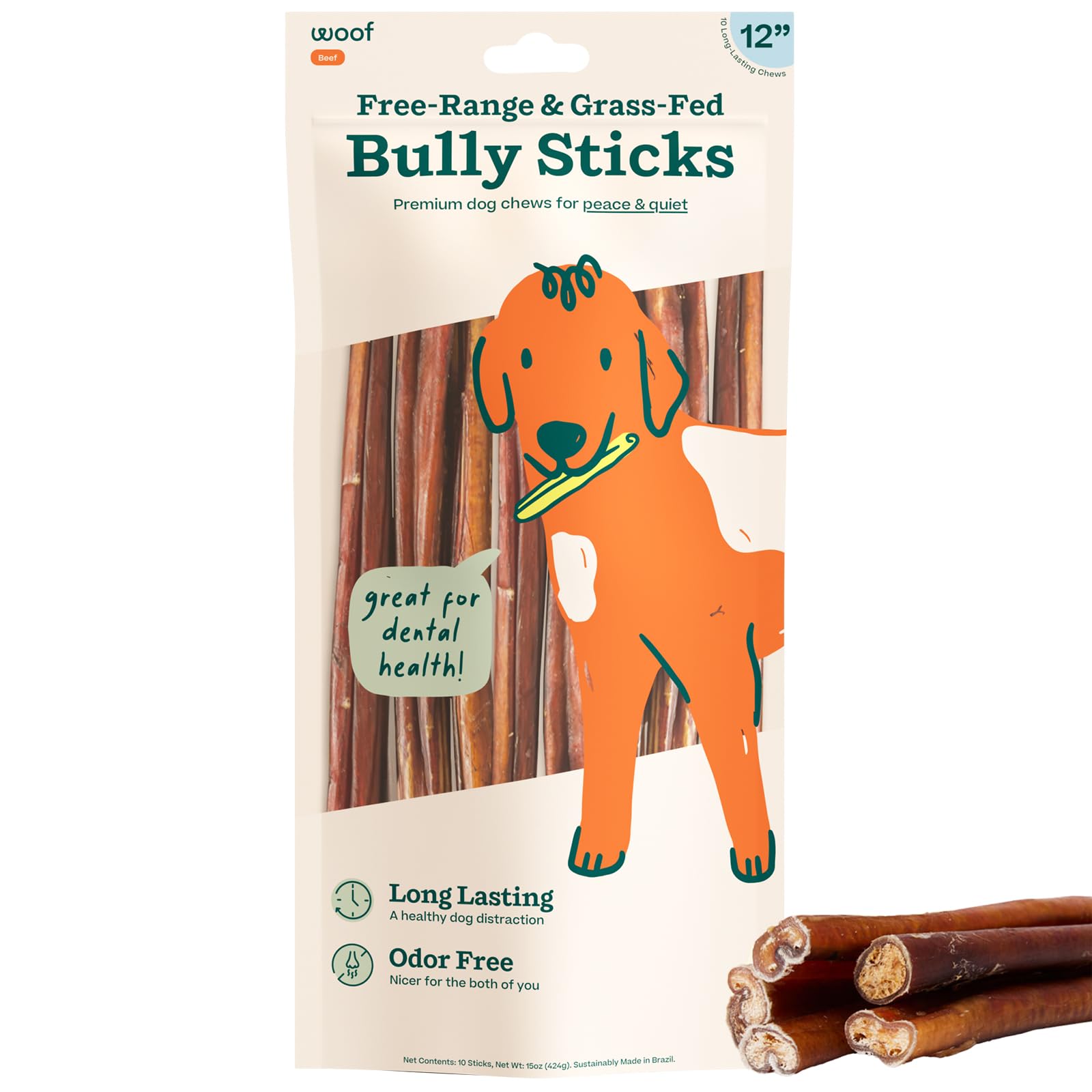 Woof BullySafe Bully Sticks 12"