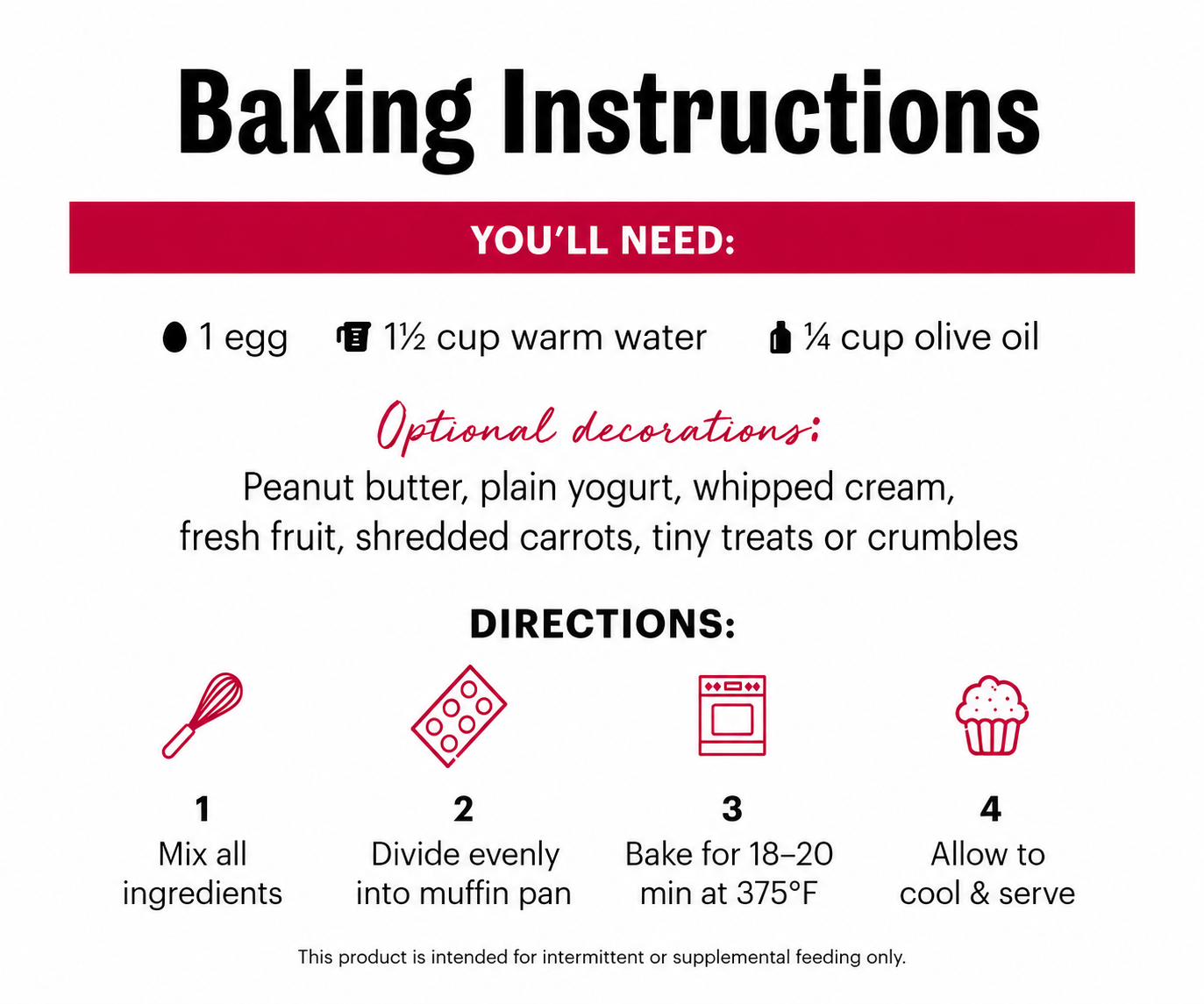 Honest Kitchen Dog Muffin Mix with Chicken, Apple & Cinnamon