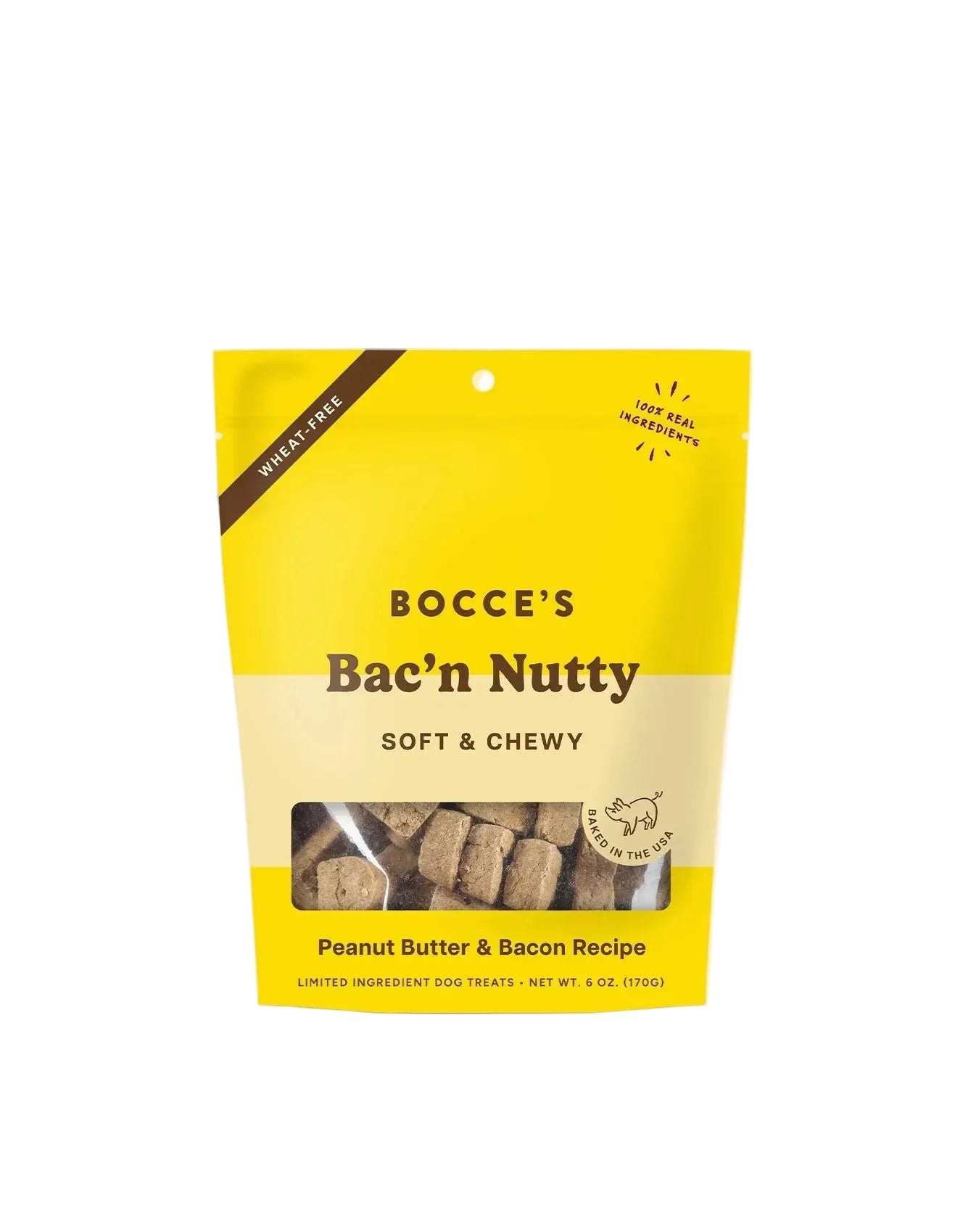 Bocce's Bakery Bac'n Nutty Soft & Chewy Treats 6 oz