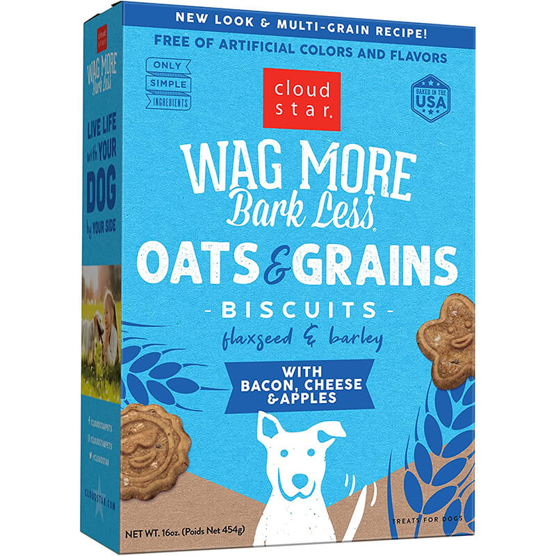 Wag More Oats & Grains Biscuits Bacon, Cheese & Apple 3 lbs