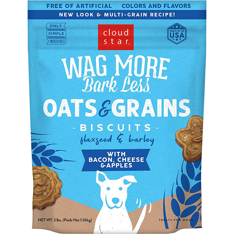 Wag More Oats & Grains Biscuits Bacon, Cheese & Apple 3 lbs