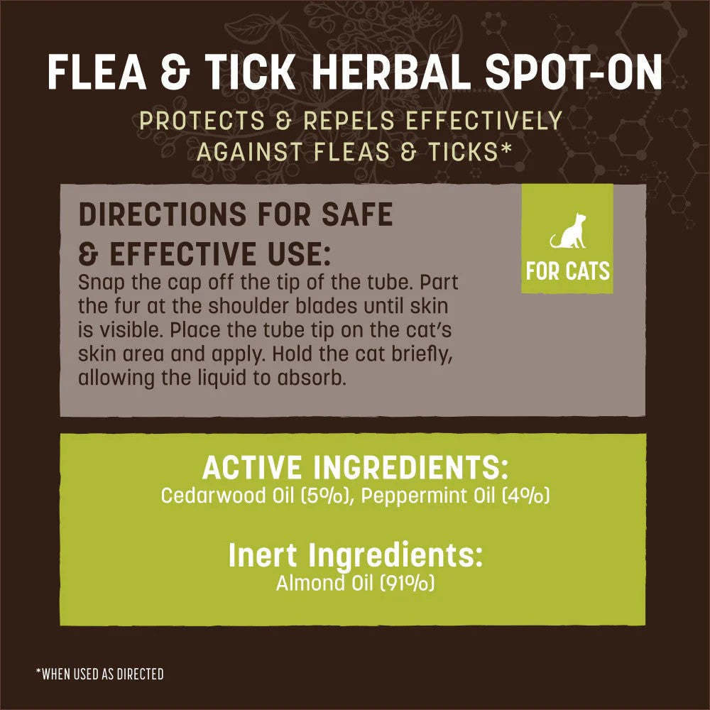 Earth Animal Nature's Protection Feline Flea & Tick Herbal Spot-On