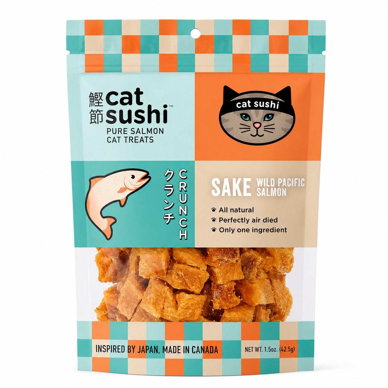 Earthly Cat Sushi Crunchy Sake Wild Pacific Salmon Bites