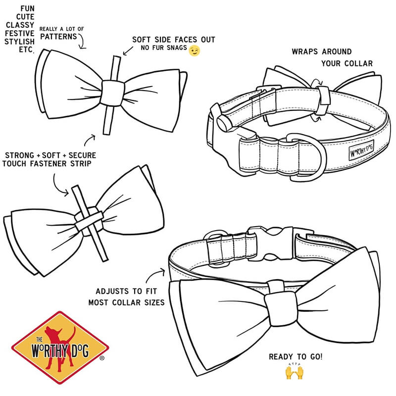 The Worthy Dog Bow Tie Red/Black Buffalo