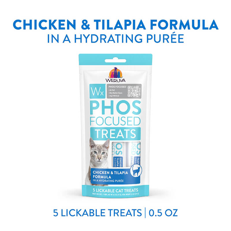 Weruva WX Low Phosphorus Lickable Treat Chicken & Tilapia 5-Pack