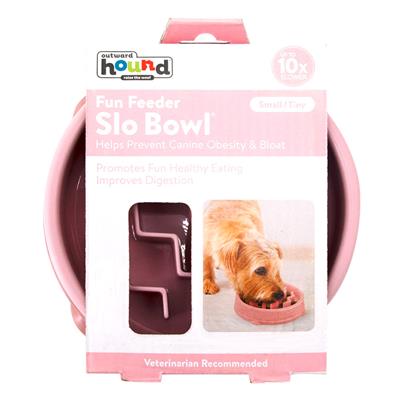 Outward Hound Fun Feeder Slo-Bowl Pink Wave