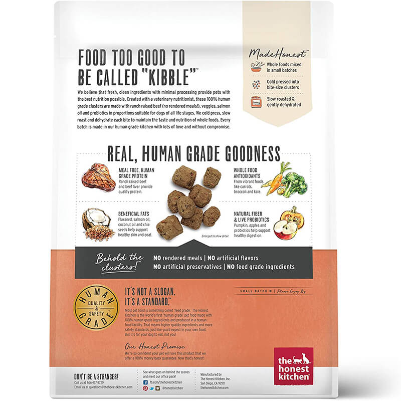 Honest Kitchen Clusters Grain-Free Beef