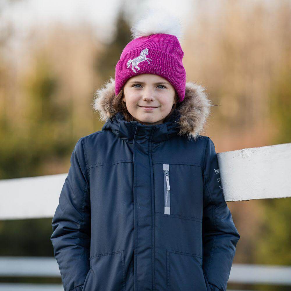 Horze Terry Kids Reflective Knitted Hat