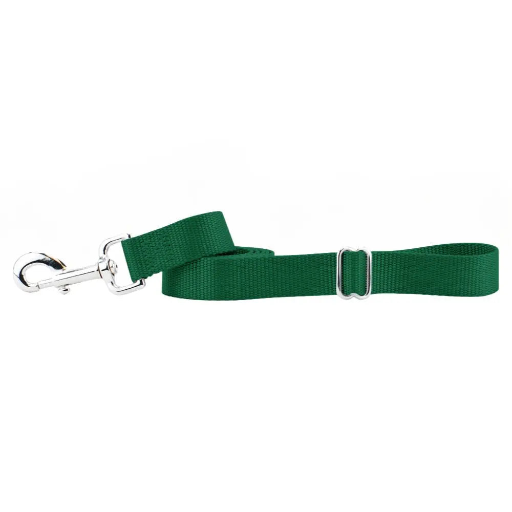 2 Hounds  Nylon Leash with Adjustable Handle Kelly Green 1" x 6'