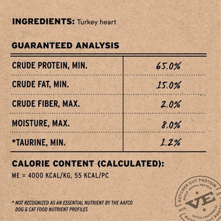 Vital Essentials Raw Bar Freeze-Dried Turkey Hearts