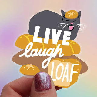 5 Eye Studio Vinyl Sticker - Live, Laugh, Loaf