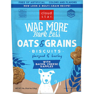 Wag More Oats & Grains Biscuits Bacon, Cheese & Apple 3 lbs