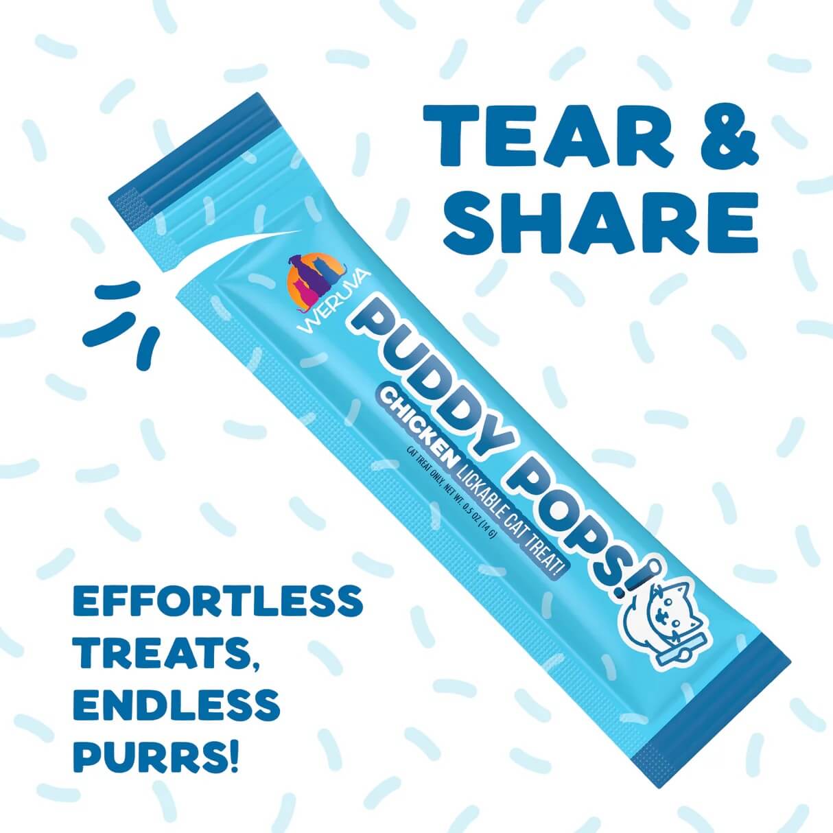 Weruva Puddy Pops Lickable Treat Tuna & Salmon 5-Pack