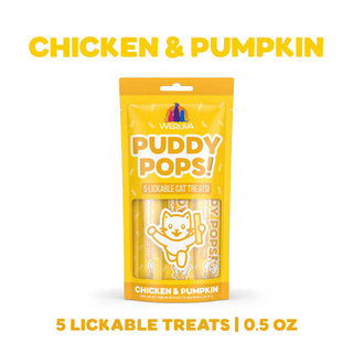 Weruva Puddy Pops Lickable Treat Chicken & Pumpkin 5-Pack