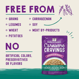 Stella & Chewy's Carnivore Cravings Pouch Salmon & Mackerel in Gravy