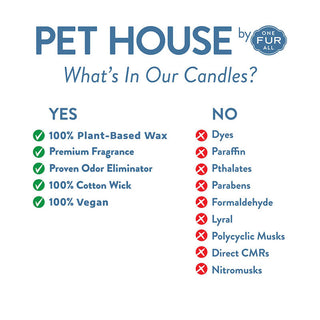 One Fur All Pet House Candle - Bamboo Watermint
