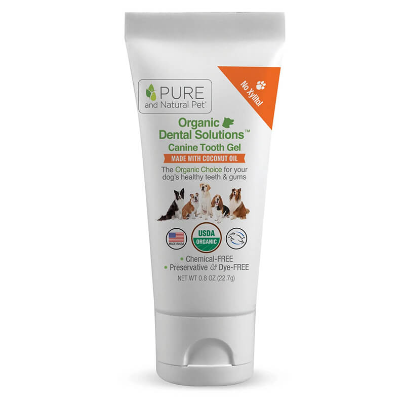 Pure and Natural Organic Tooth Gel and Bamboo Toothbrush for Small Dogs