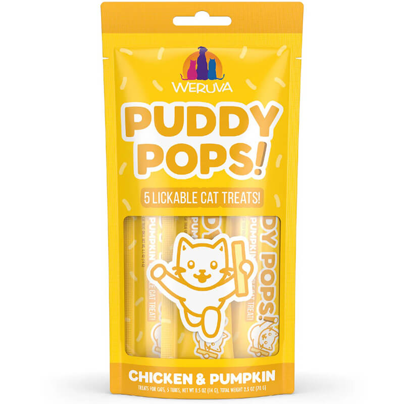 Weruva Puddy Pops Lickable Treat Chicken & Pumpkin 5-Pack