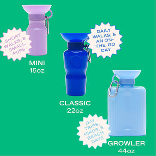Springer Growler Dog Water Travel Bottle