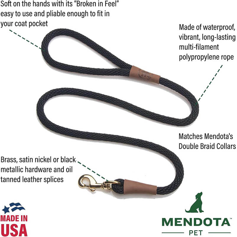 Mendota Rope Snap Leash  Camo 1/2" x 6'