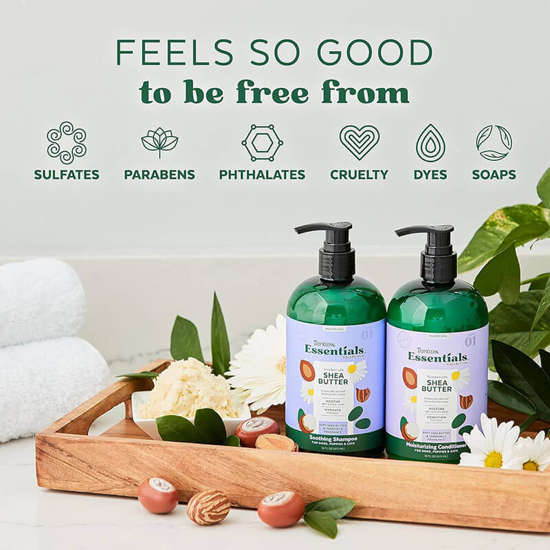 Tropiclean Essentials Soothing Shea Butter Shampoo for Dogs and Cats
