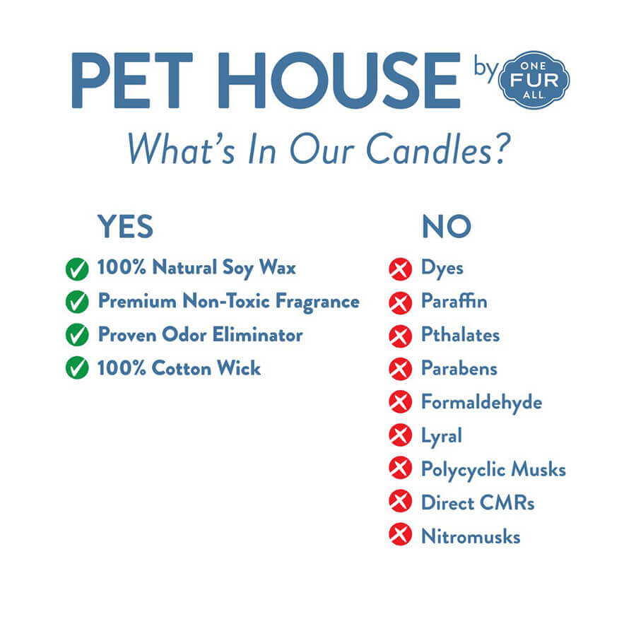 One Fur All Pet House Candle - Lavender Green Tea