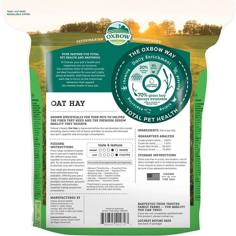Oxbow Oat Hay 15 oz