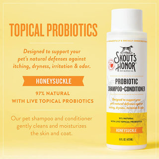 Skout's Honor Probiotic Shampoo + Conditioner  Honeysuckle